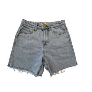 OAT New York Cloud Luxe Denim Raw Hem Jean Shorts Women’s 0/25